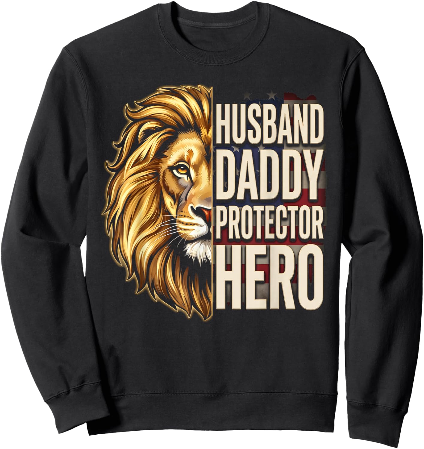 Husband Daddy Protector Hero for Dad Sweatshirt - Sweatshirt | Black