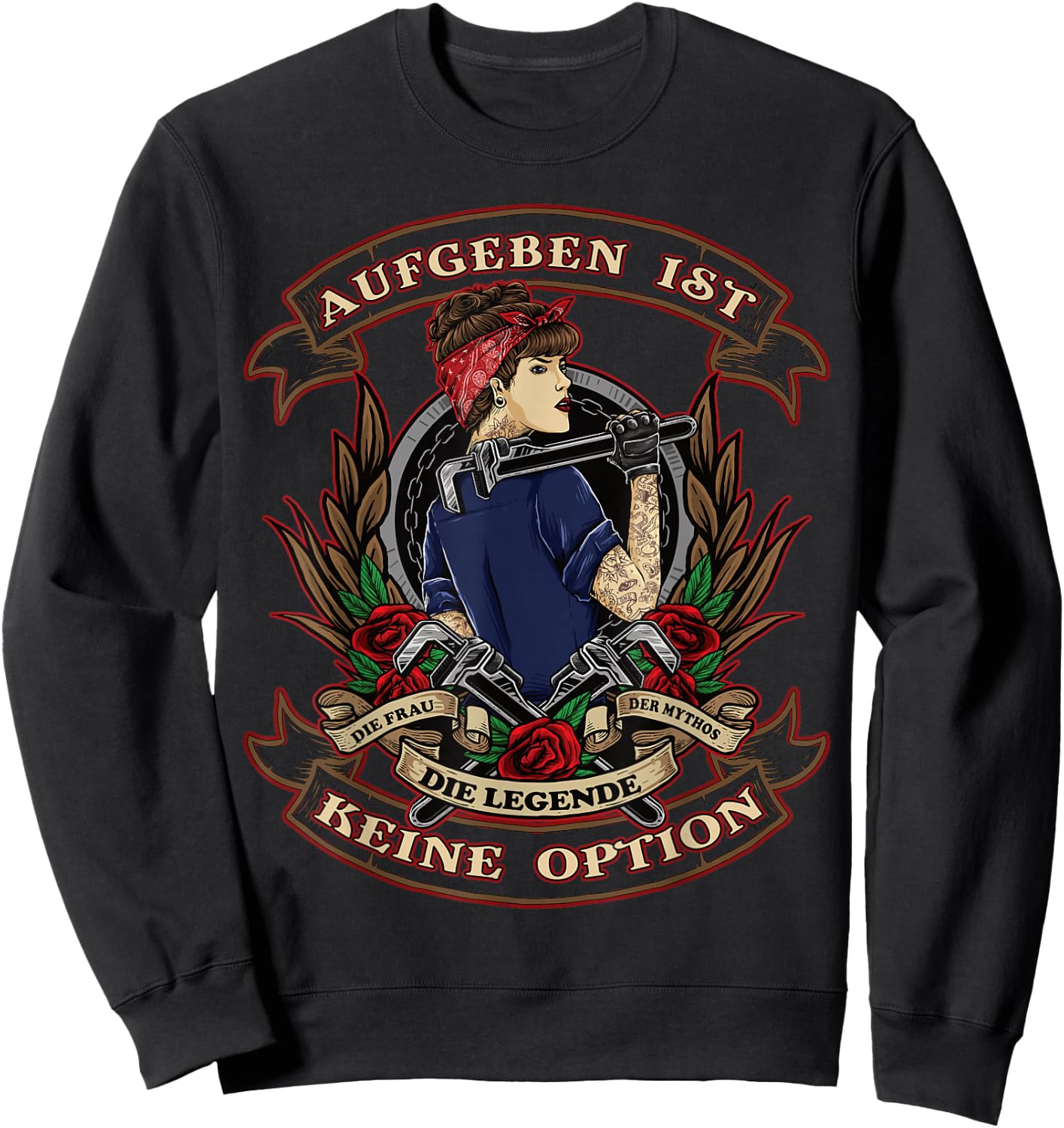 Aufgeben ist keine Option Damen Frauen-Power Sweatshirt - Sweatshirt | Black