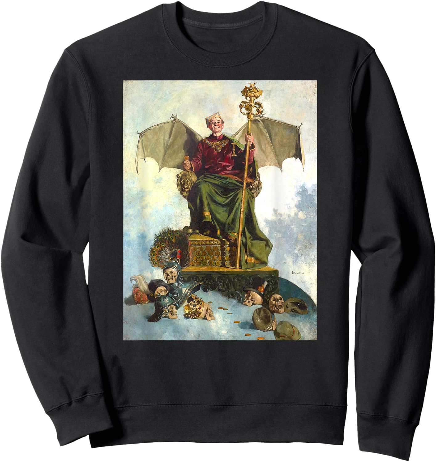 Allegory of Satan Painting Ludwik Stasiak 1900 Sweatshirt - Sweatshirt | Black