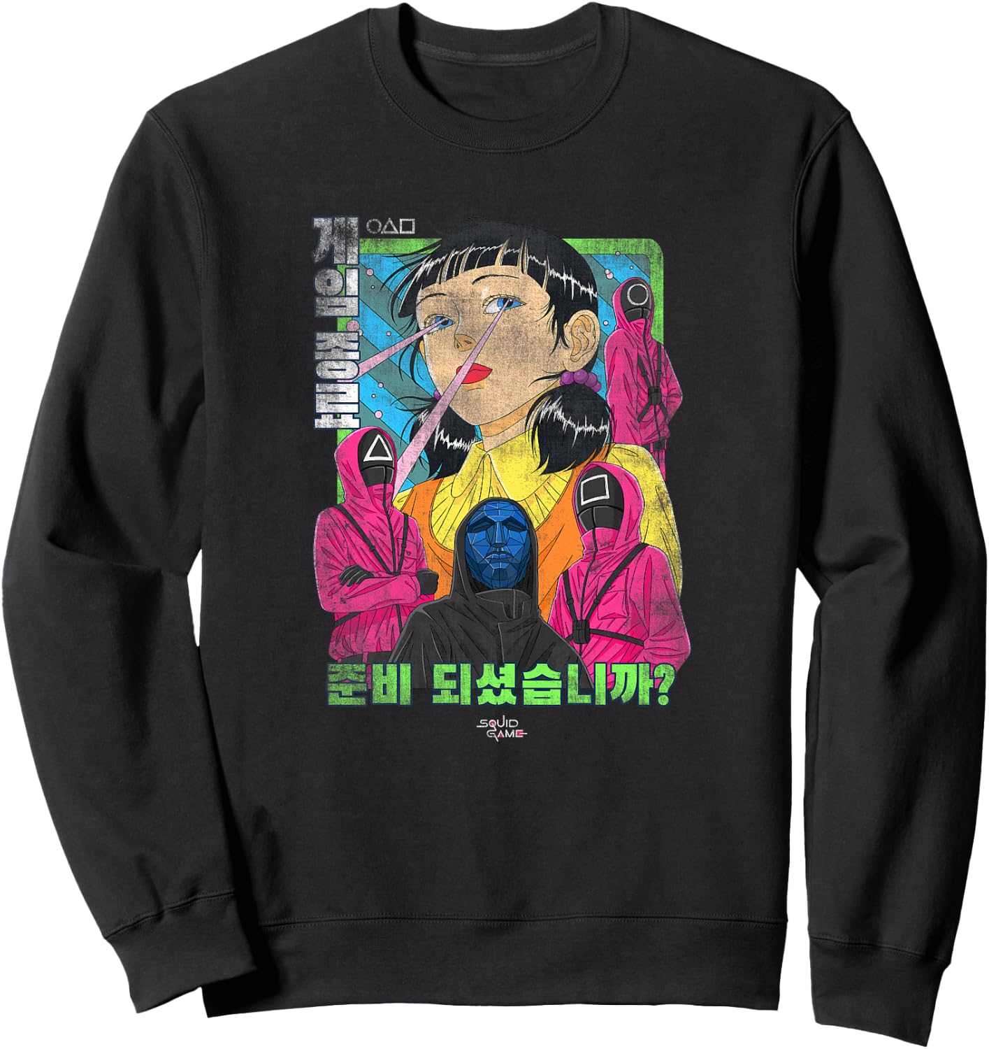 Squid Game Evil Group Anime Haut de Gamme Sweatshirt - Sweatshirt | Black