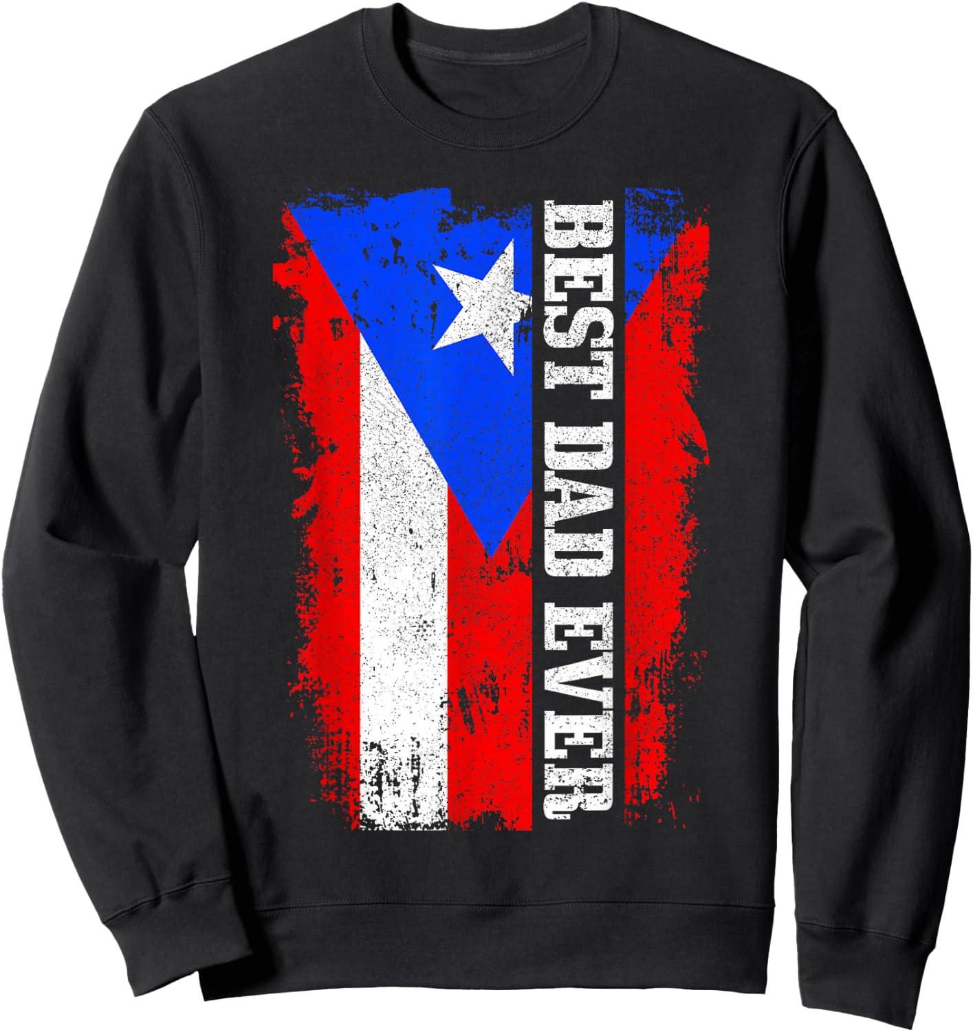 Puerto Rican Papi Dad Puerto Rico Pride Boricua Father's Day Sweatshirt - Sweatshirt | Black