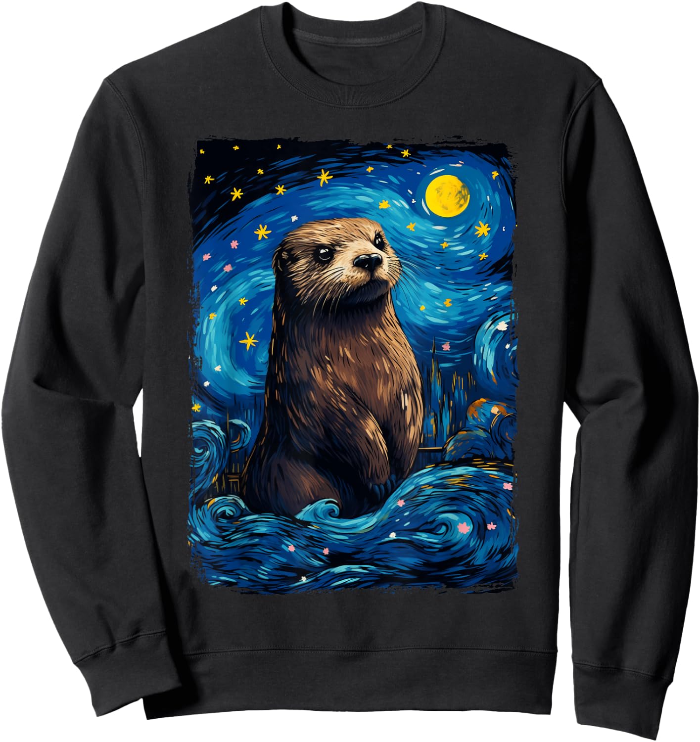 Otter Starry Night Sweatshirt - Sweatshirt | Black