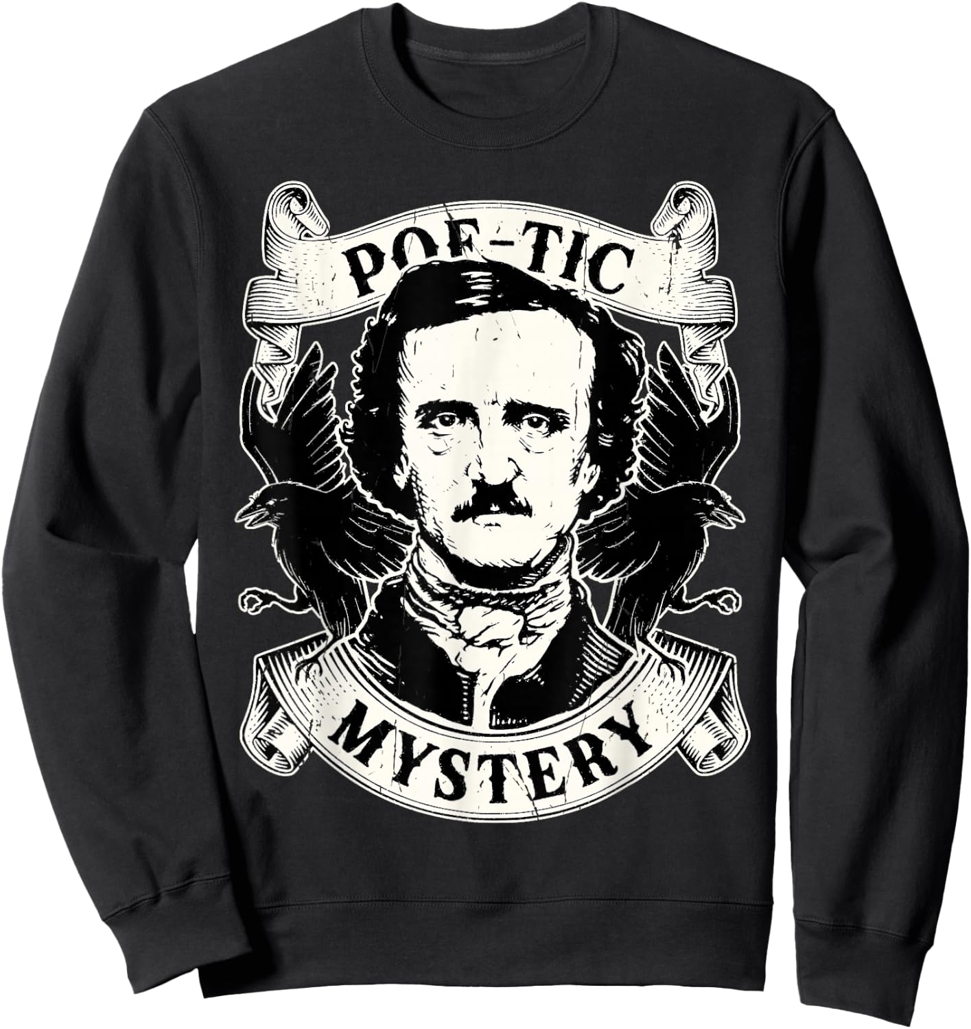 Edgar Allan Poe Gothic Ravens Sweatshirt - Sweatshirt | Black