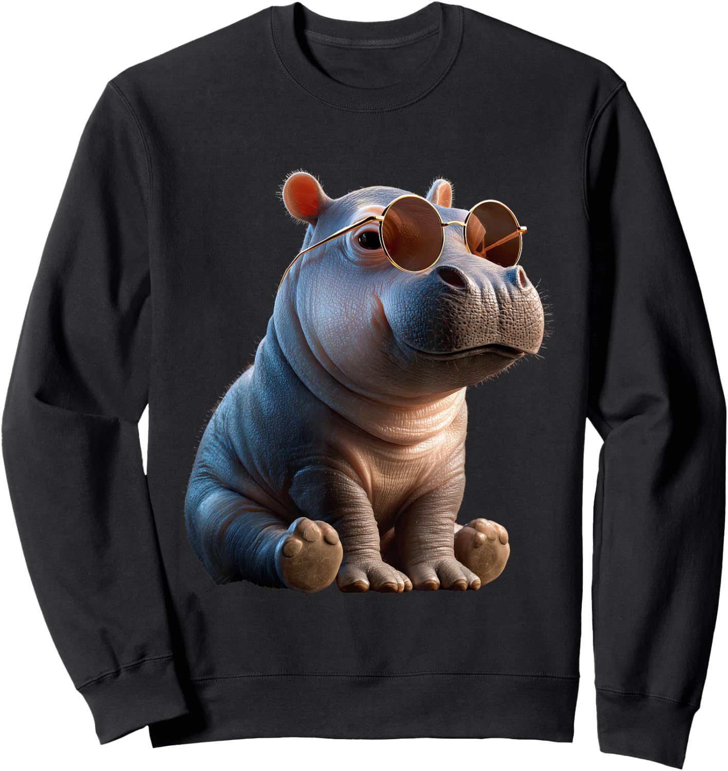 Hippo Hippo Hippopotamus Sweet Hippos Sweatshirt - Sweatshirt | Black
