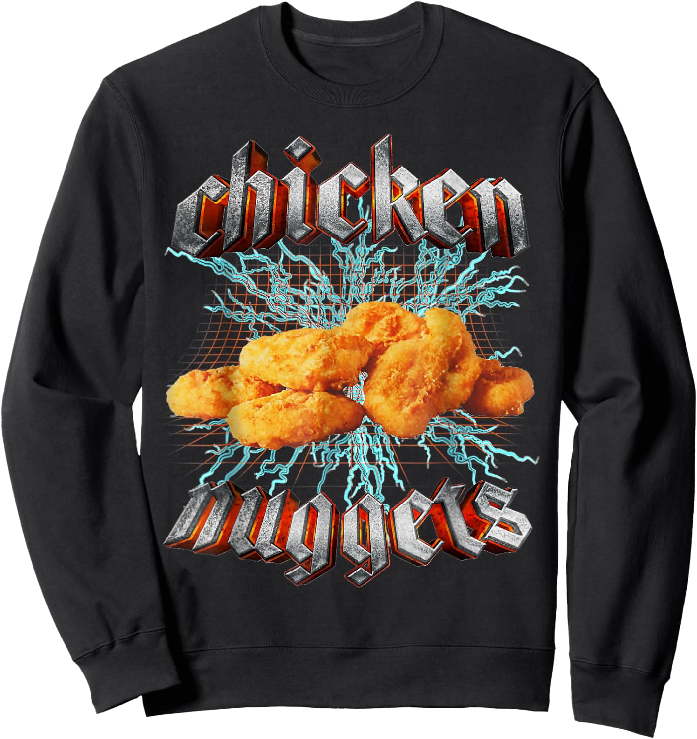 Chicken Nuggets Meme Funny Strange Specific Thanks Meme , black Sweatshirt - Sweatshirt | Black