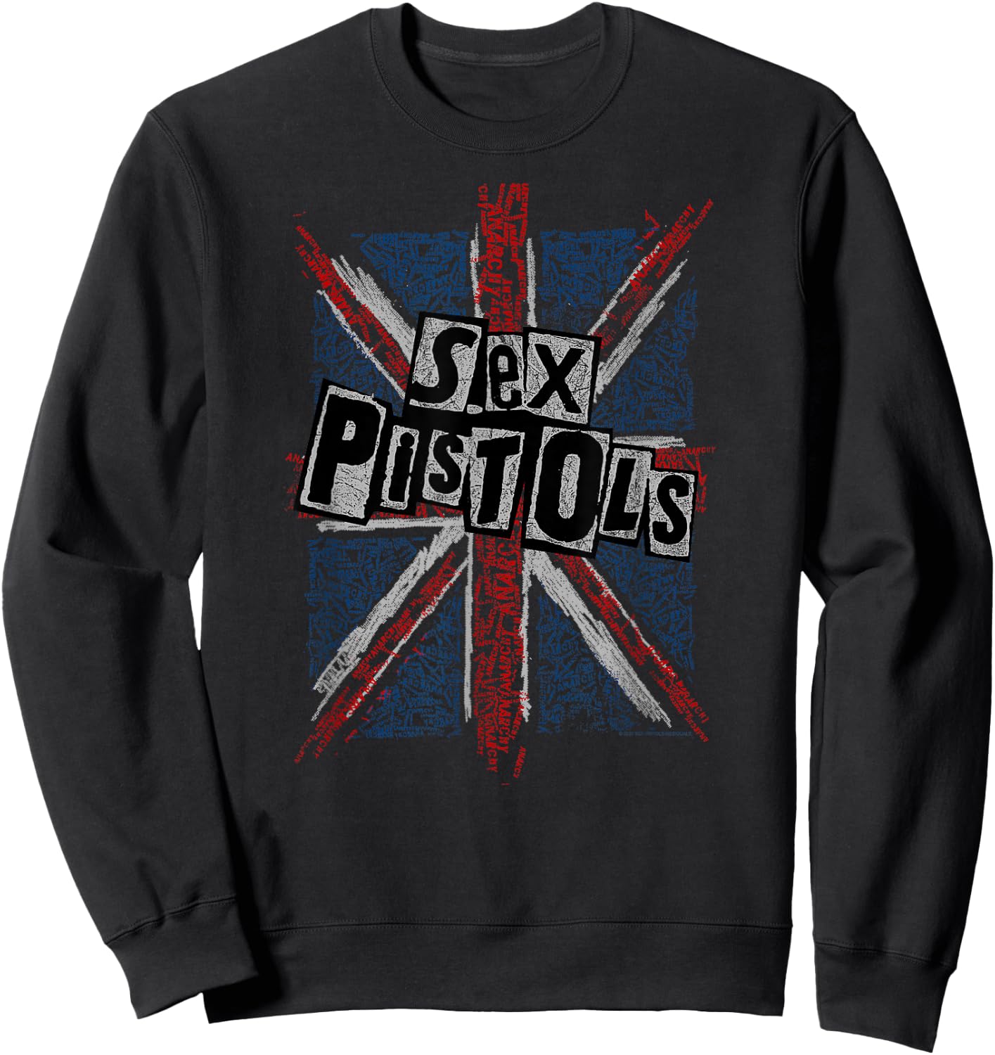 Sex Pistols Anarchy Flag Rock Music Band , black Sweatshirt - Sweatshirt | Black