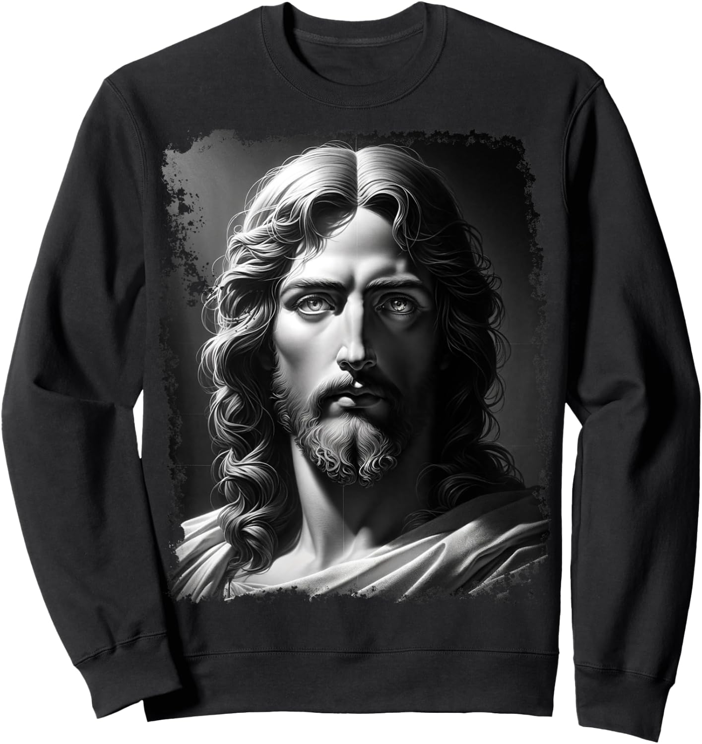 Jesus Christ Black White Sweatshirt - Sweatshirt | Black