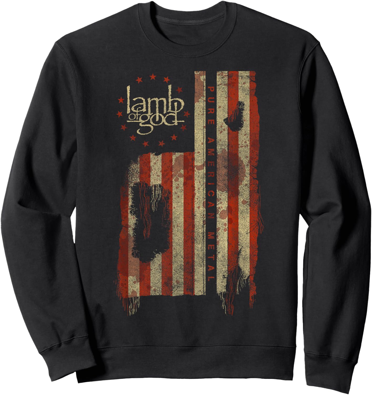 Lamb of God Pure American Metal Flag , black Sweatshirt - Sweatshirt | Black