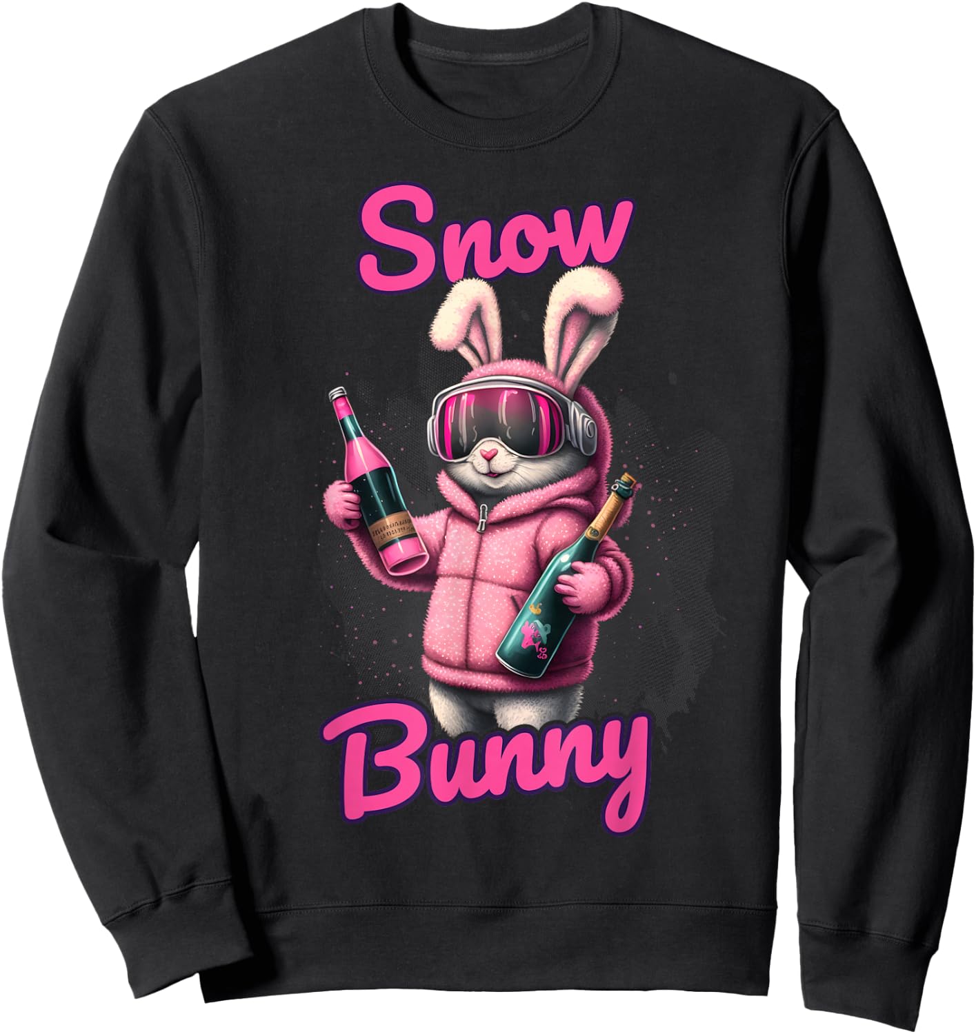 Skiing Snow Bunny | Après-ski Sweatshirt - Sweatshirt | Black