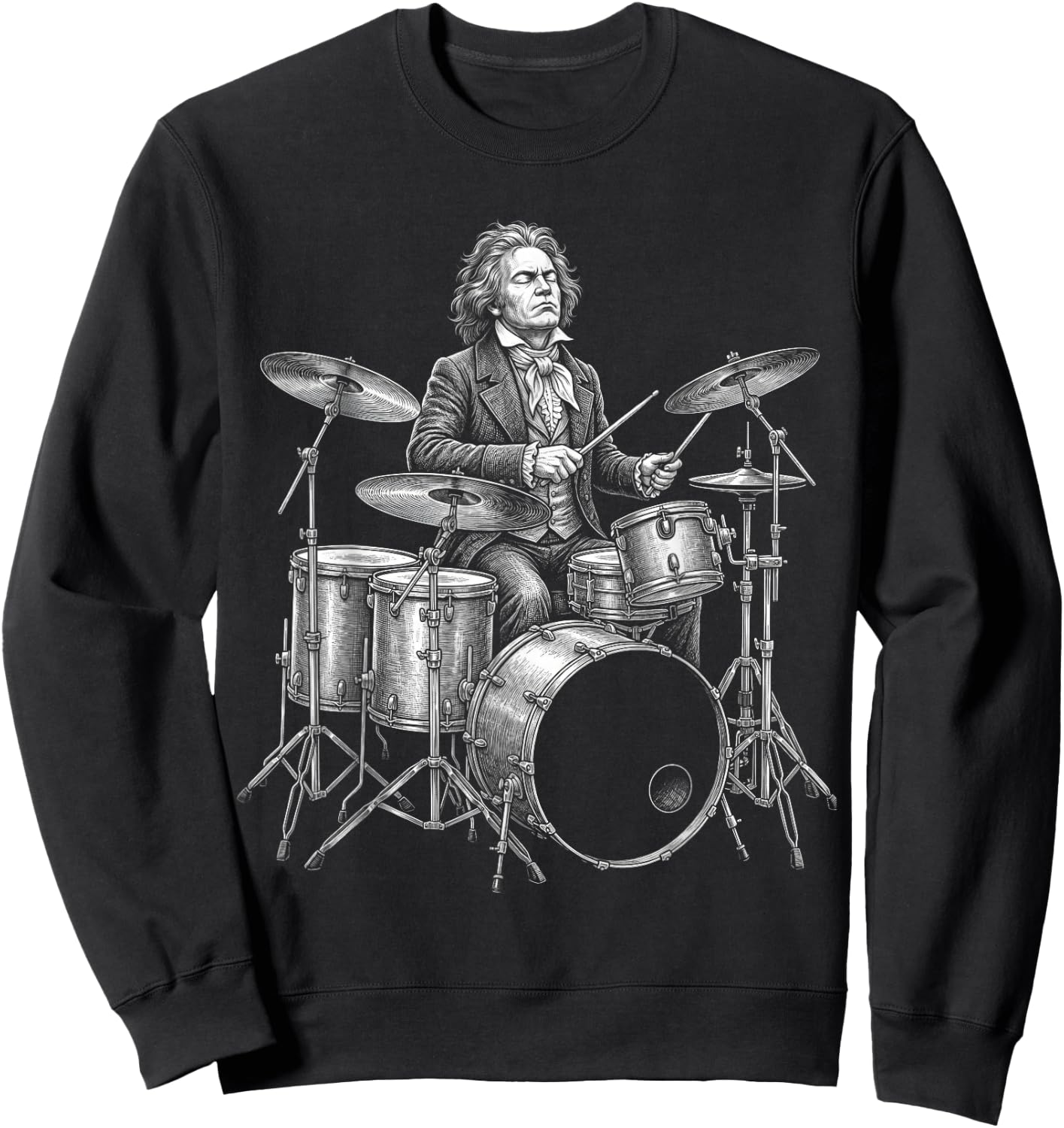 Ludwig Van Beethoven Drums Sweatshirt - Sweatshirt | Black