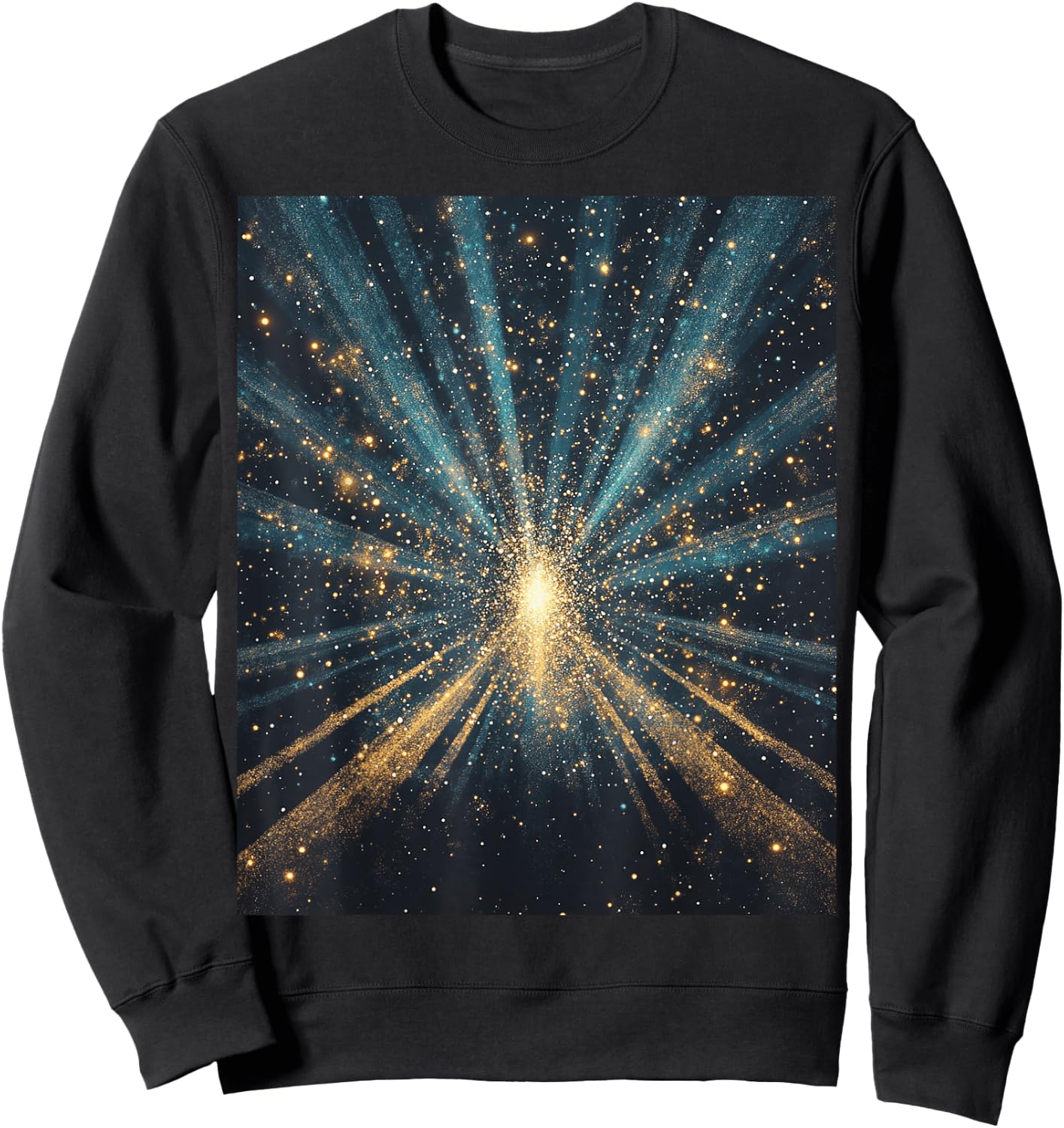 Cosmic Explosion Stars for Space Enthusiasts Sweatshirt - Sweatshirt | Black