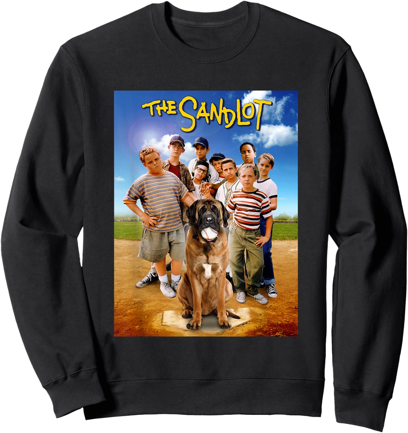 The Sandlot Baseball Field Group Dog Poster Sweatshirt - Sweatshirt | Black