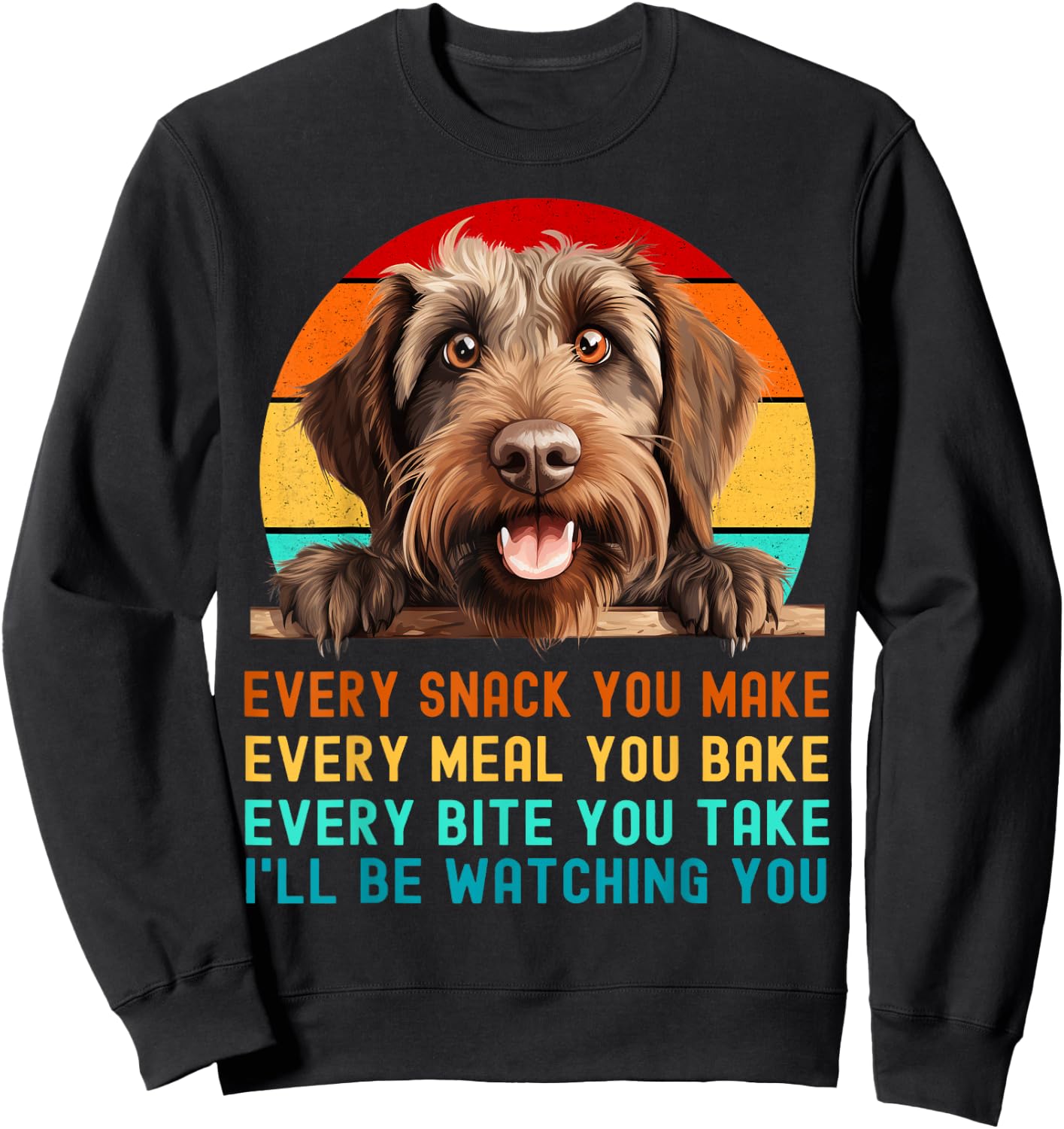 Funny Wirehaired Pointing Griffon Dog Presents and Appparel Women Kids Sweatshirt - Sweatshirt | Black