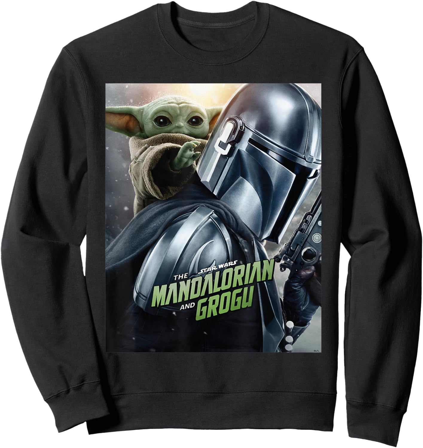 Star Wars The Mandalorian and Grogu Official Movie Poster Sweatshirt - Sweatshirt | Black