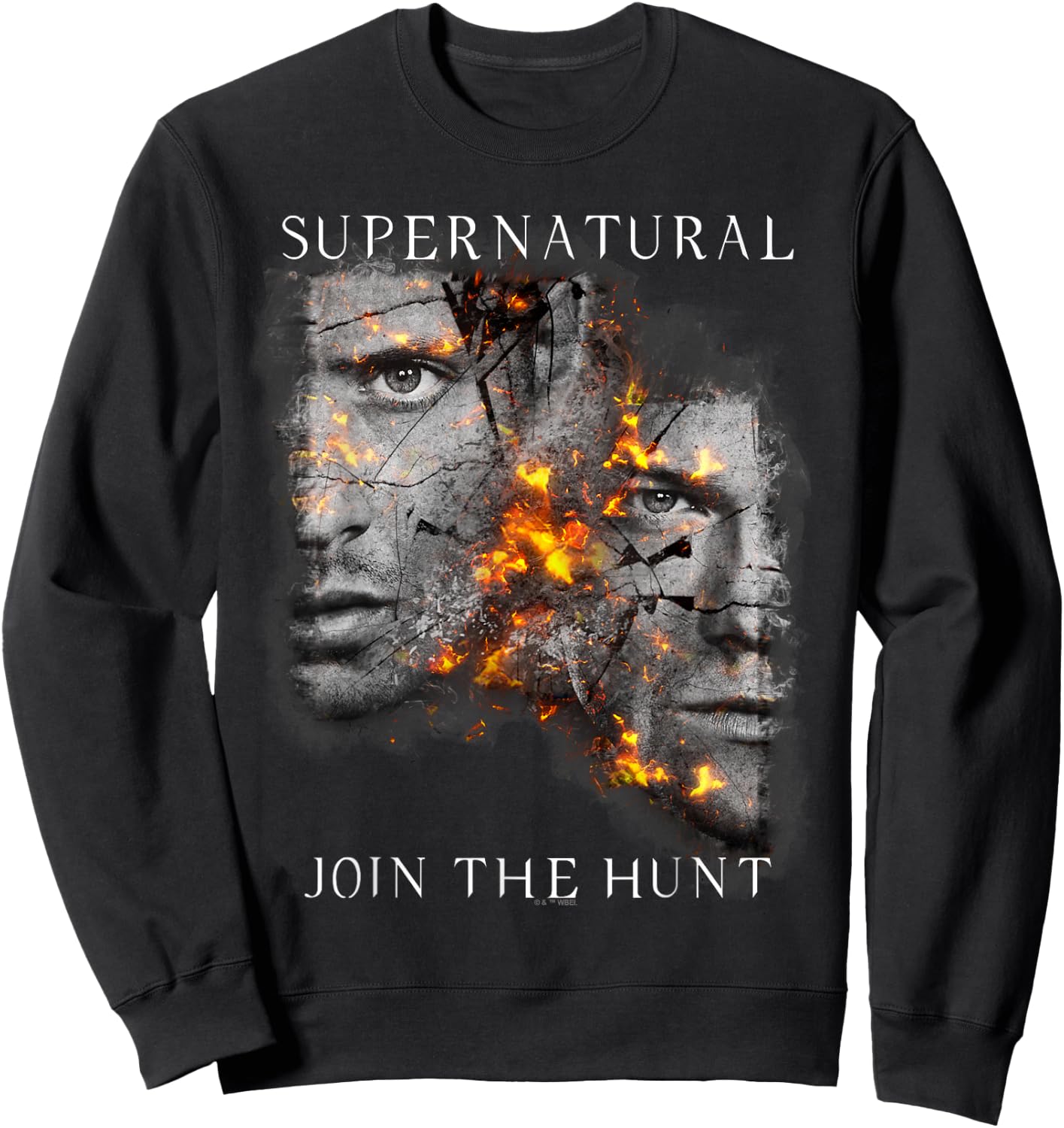 Supernatural Sam Dean Cracking Portraits Sweatshirt - Sweatshirt | Black