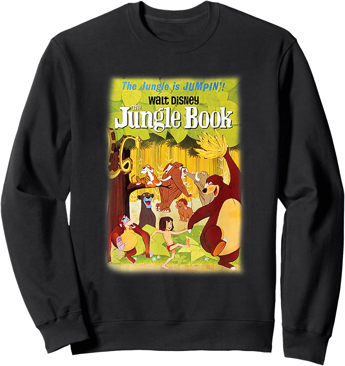 Disney The Jungle Book Full Character Poster Sweatshirt - Sweatshirt | Black