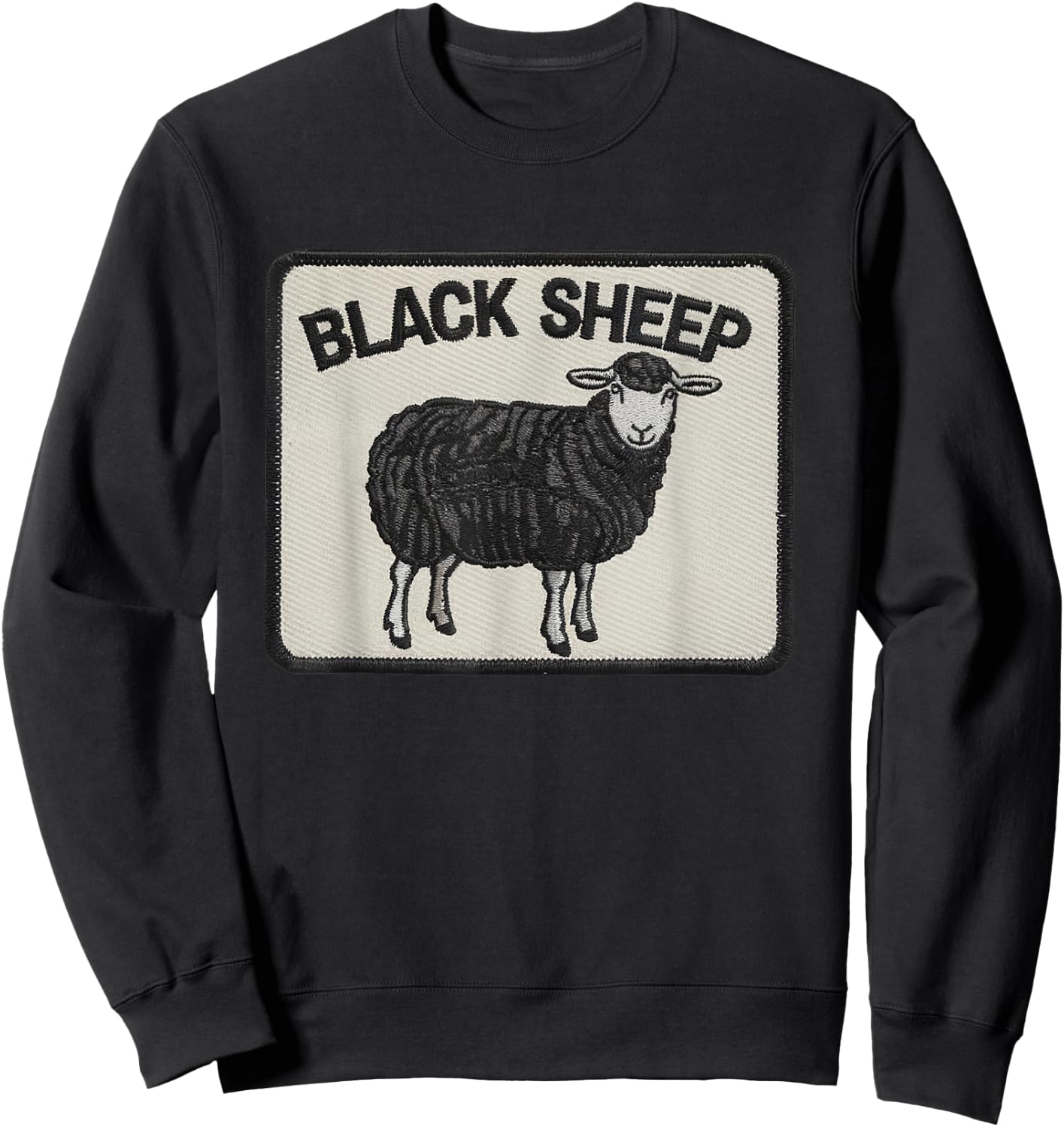 Black Sheep Patch Embrace your Uniqueness Sweatshirt - Sweatshirt | Black