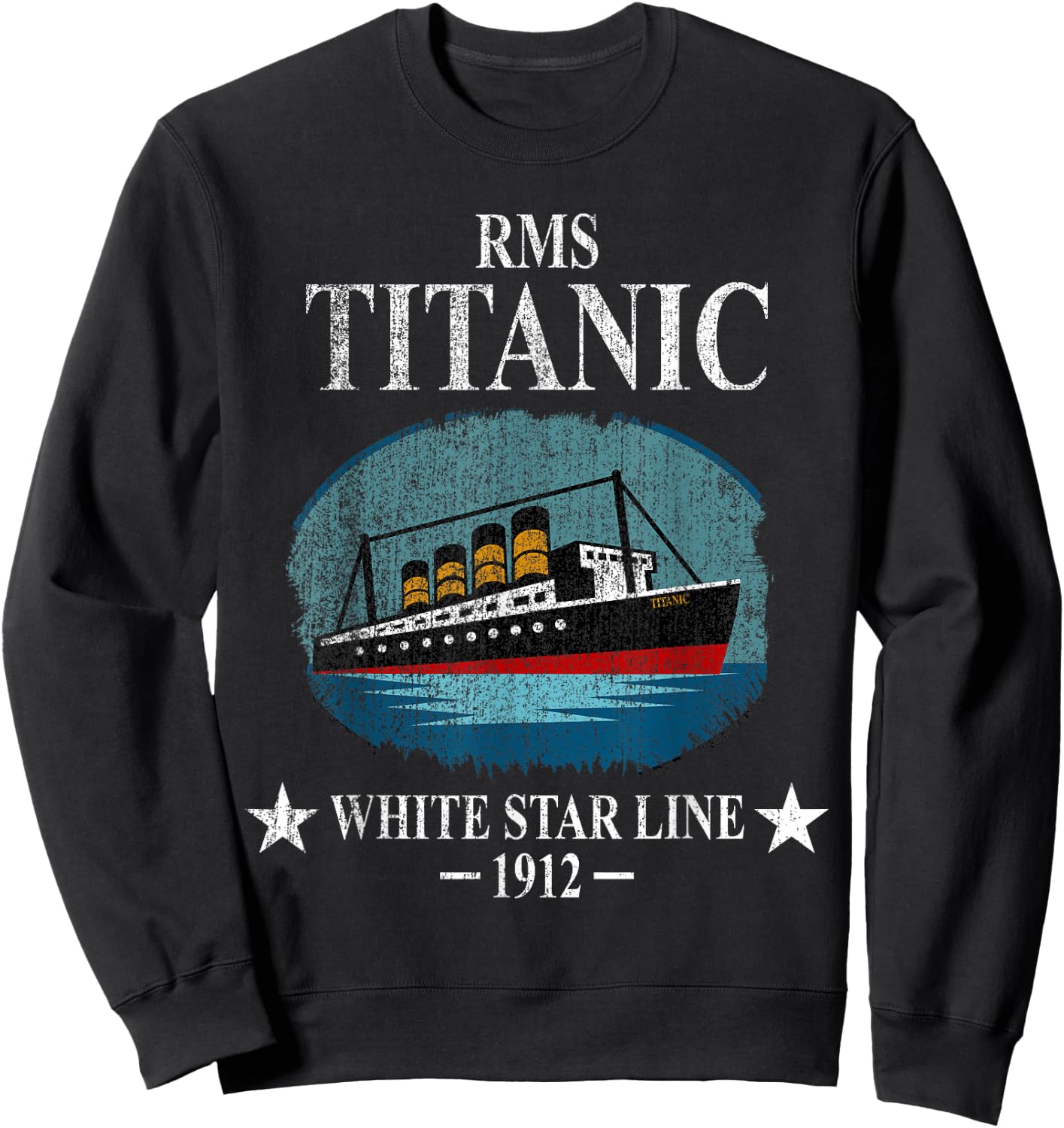RMS Titanic White Star Line Cruise Ship 1912 Boys Girls Kids Sweatshirt - Sweatshirt | Black