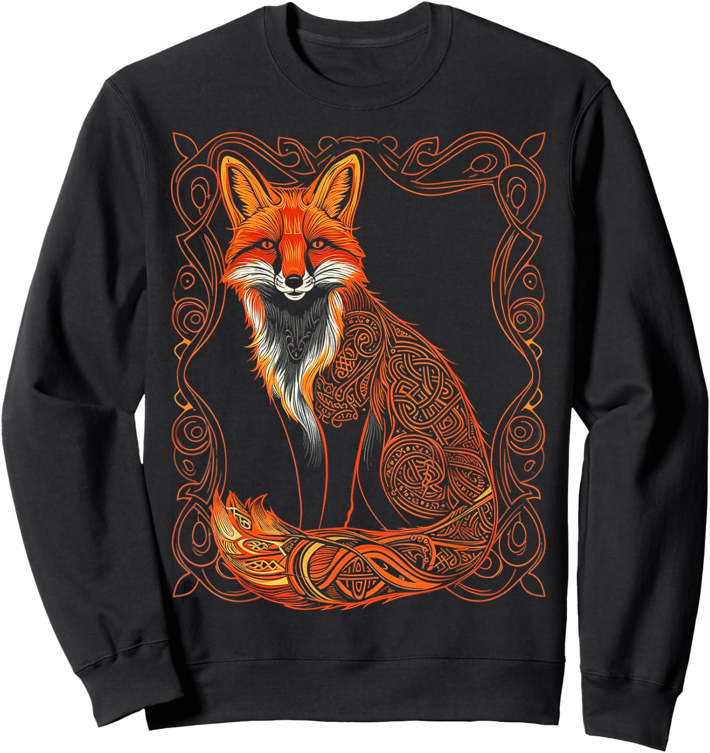 Fox Animal Illustration Fox , Black, S Sweatshirt - Sweatshirt | Black