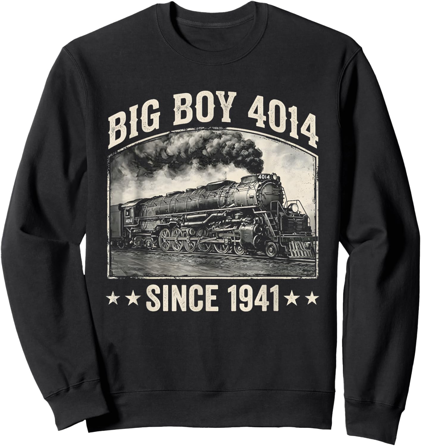 Big Boy 4014 Train Engineer Steam Train Conductor American Sweatshirt - Sweatshirt | Black