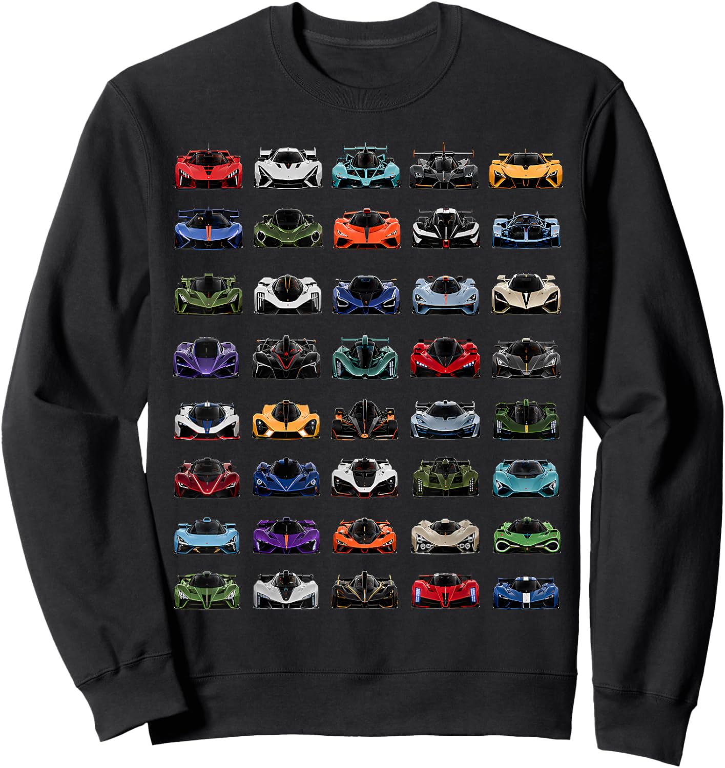 Exotic Hypercar Collection Supercar Racing Design Sweatshirt - Sweatshirt | Black