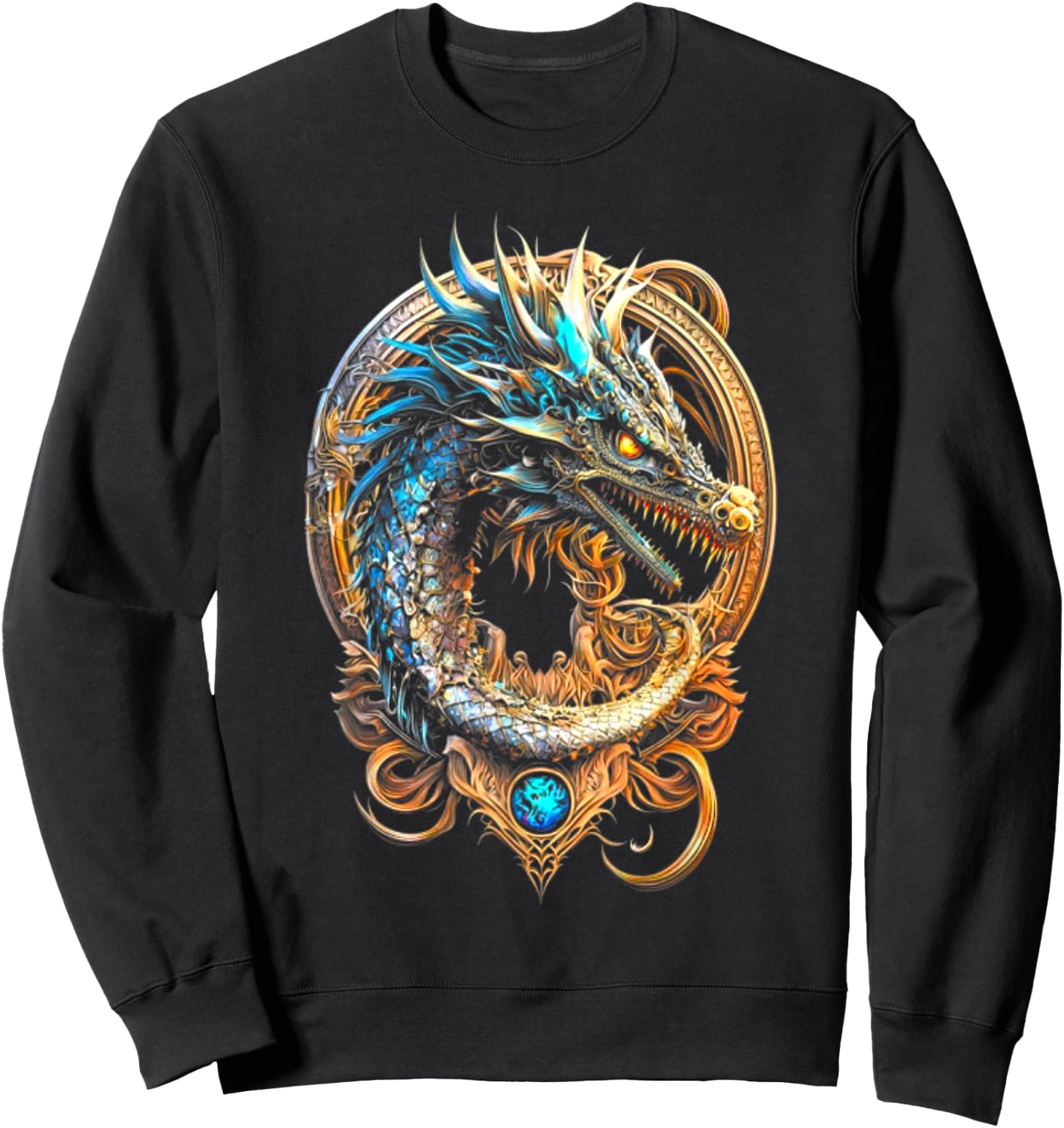 Dragon - Viking Valhalla North Myths Sweatshirt - Sweatshirt | Black