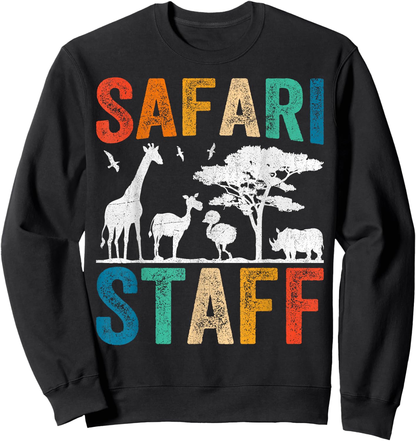 Safari Staff Africa Zoo Wilderness Serengeti Safari Tour Sweatshirt - Sweatshirt | Black