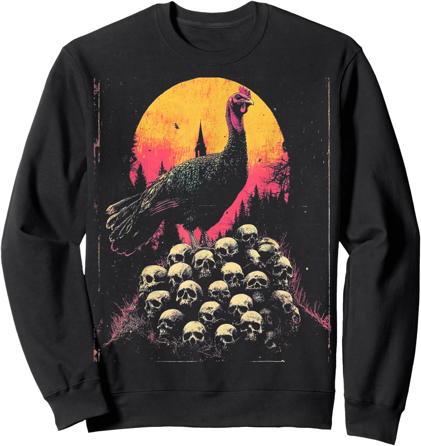 Dark Academia Turkey Goth Sweatshirt - Sweatshirt | Black