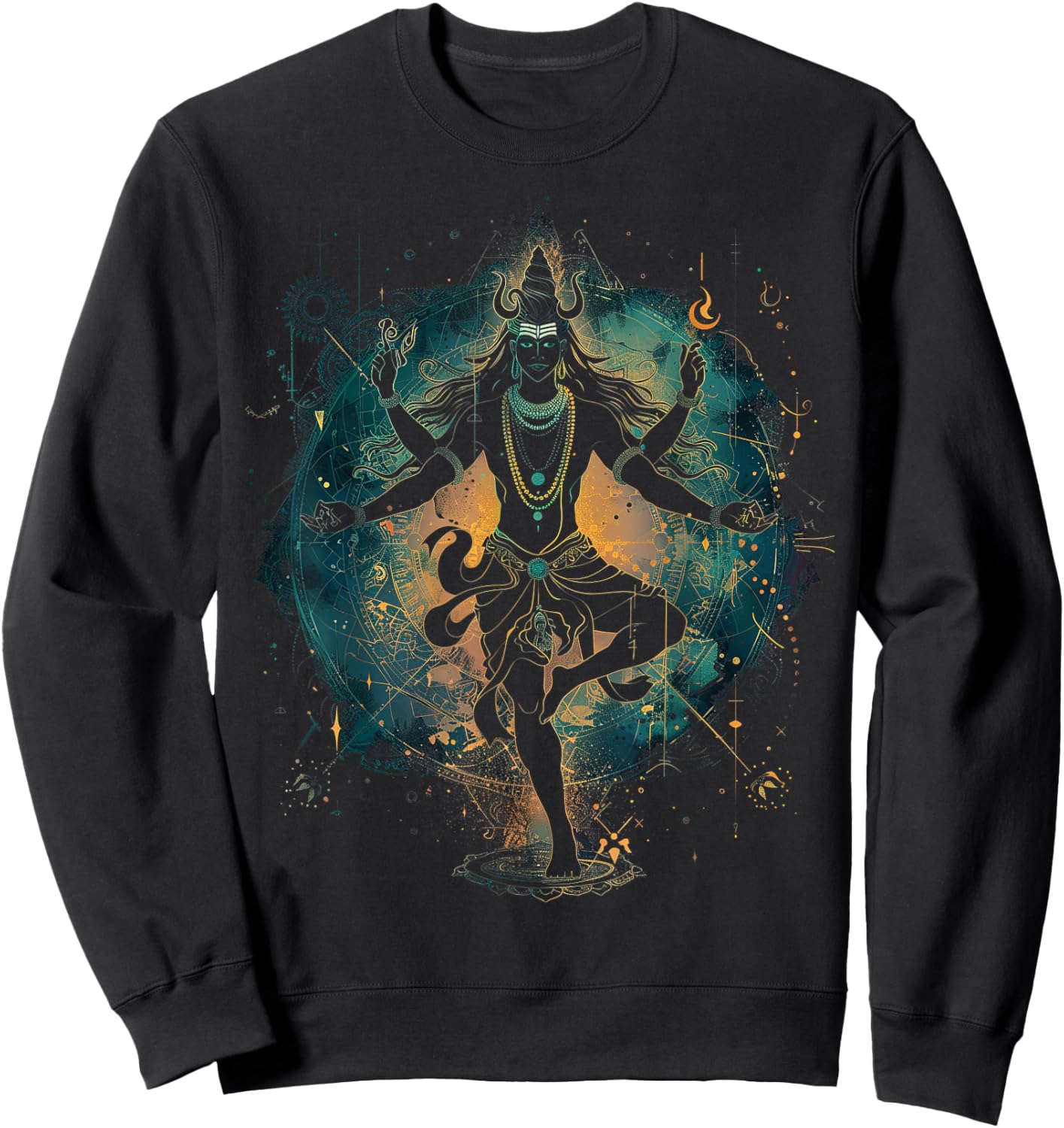 Shiva Spiritual Hindu God Tandava Dance Yoga Meditation , black Sweatshirt - Sweatshirt | Black