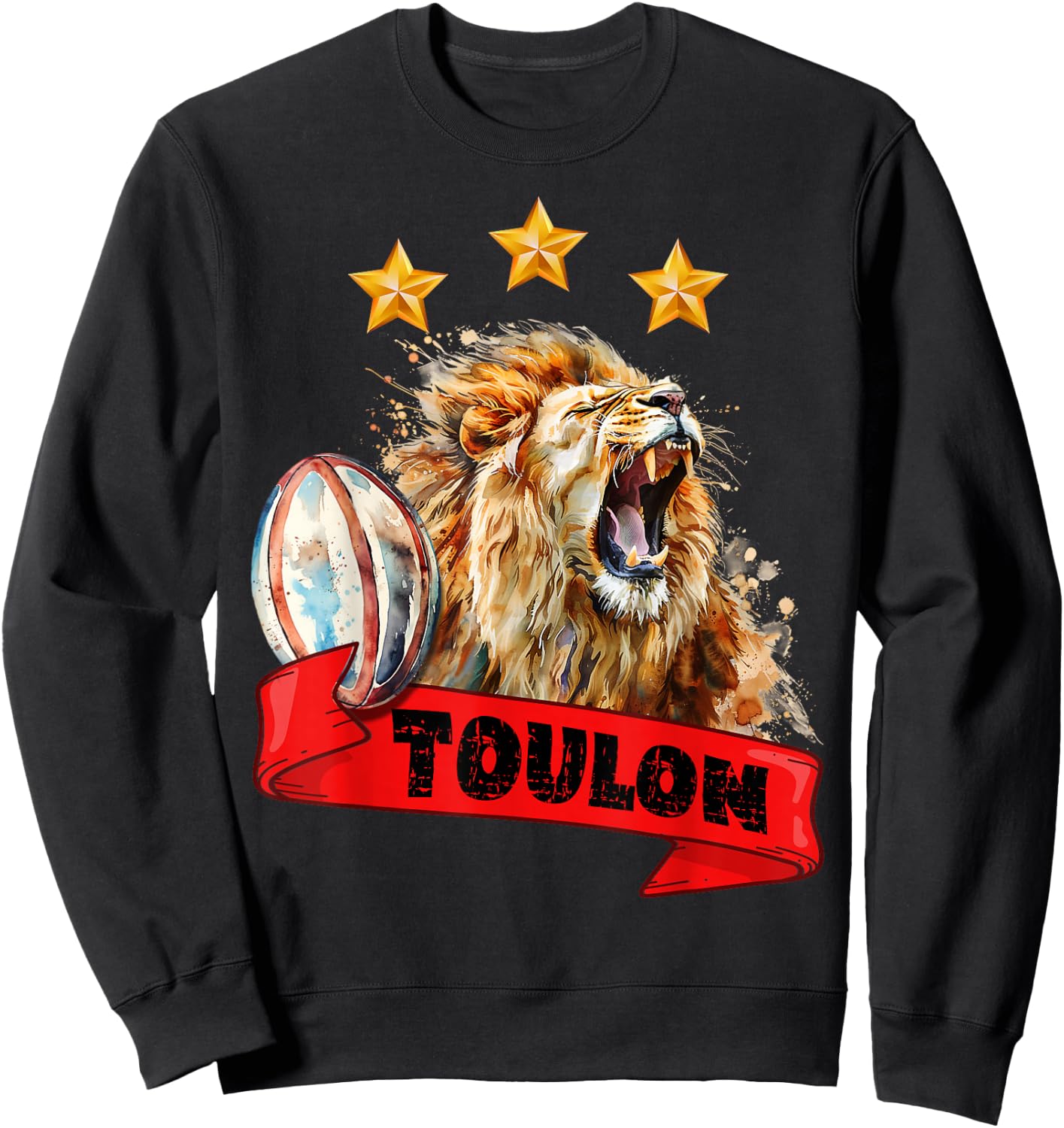 Rugby Toulon Triple Champion Lion Supporter Var Man Child , Black, S Sweatshirt - Sweatshirt | Black