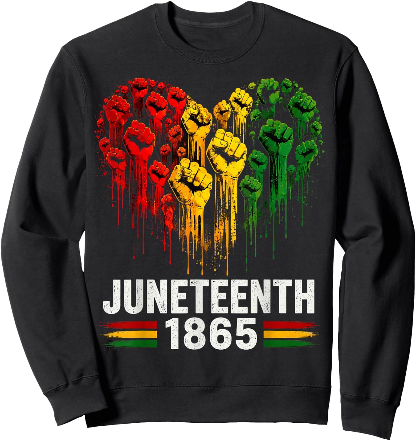 Juneteenth June 19th 1865 Freedom Melanin Sweatshirt - Sweatshirt | Black