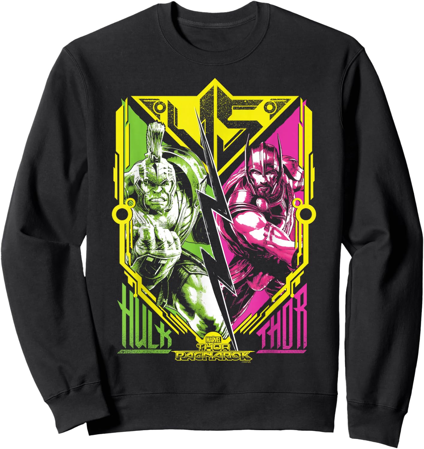 Marvel Thor Ragnarok Thor VS Hulk Sweatshirt - Sweatshirt | Black