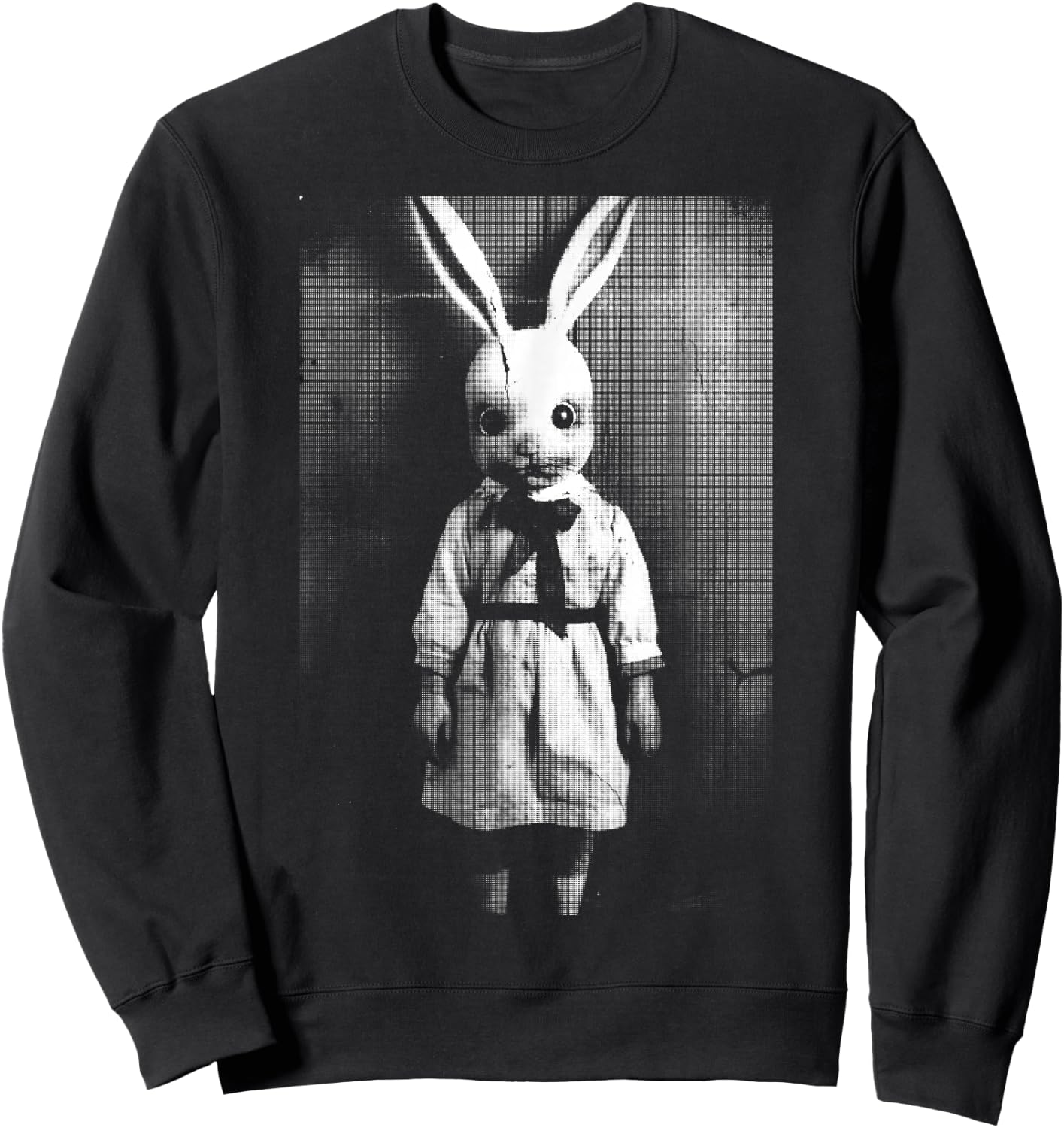 Horror Bunny Rabbit | Dark Creepy Unholy Gothic Halloween Sweatshirt - Sweatshirt | Black