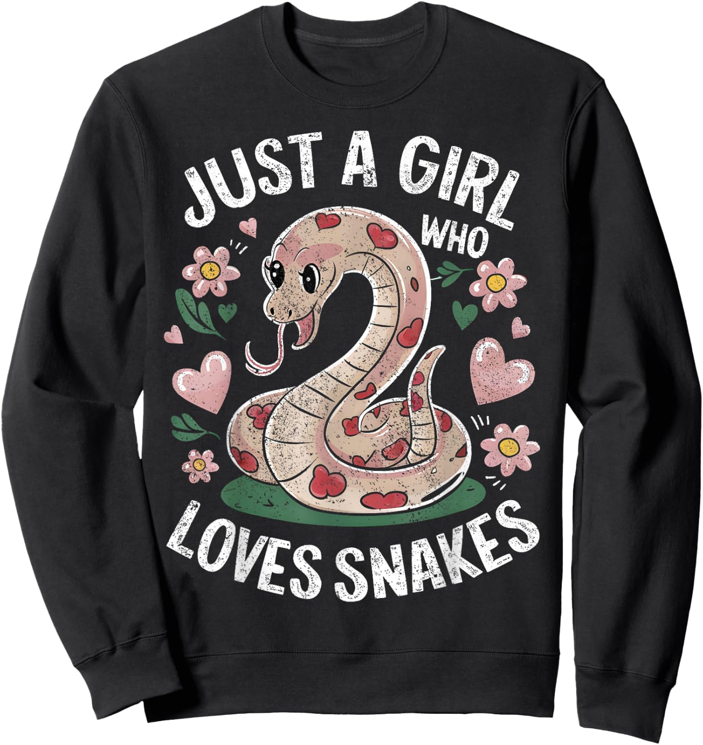 Girl Who Loves Snakes Sweatshirt - Sweatshirt | Black