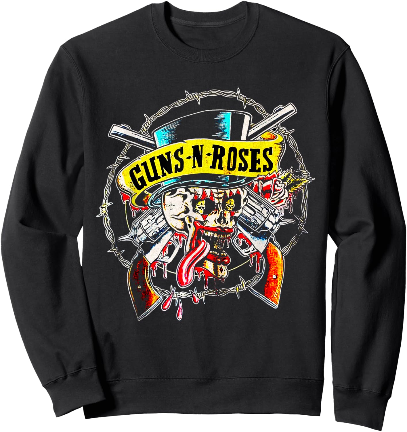 Offizielle Guns N' Roses Skull & Guns Sweatshirt - Sweatshirt | Black