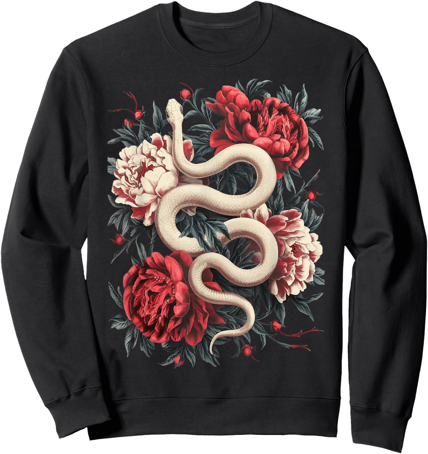 Year Of The Snake 2025 Cool Snake Graphic Art Sweatshirt - Sweatshirt | Black