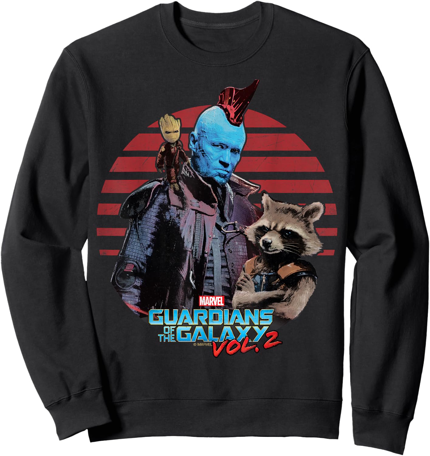 Marvel Guardians of The Galaxy Vol. 2 Yondu Groot Rocket Sweatshirt - Sweatshirt | Black