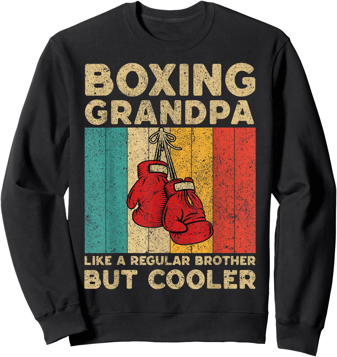 Boxing Husband Vintage Boxing Boxer Sweatshirt - Sweatshirt | Black