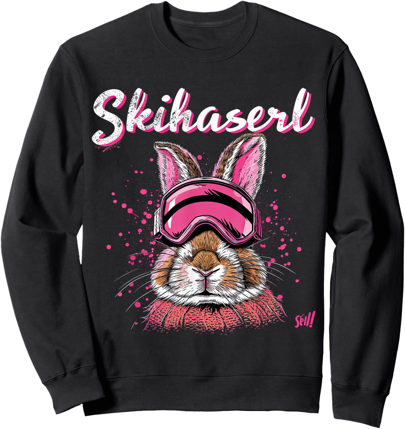 Skihaserl Apres Ski Haserl Skier Winter Women's , black Sweatshirt - Sweatshirt | Black