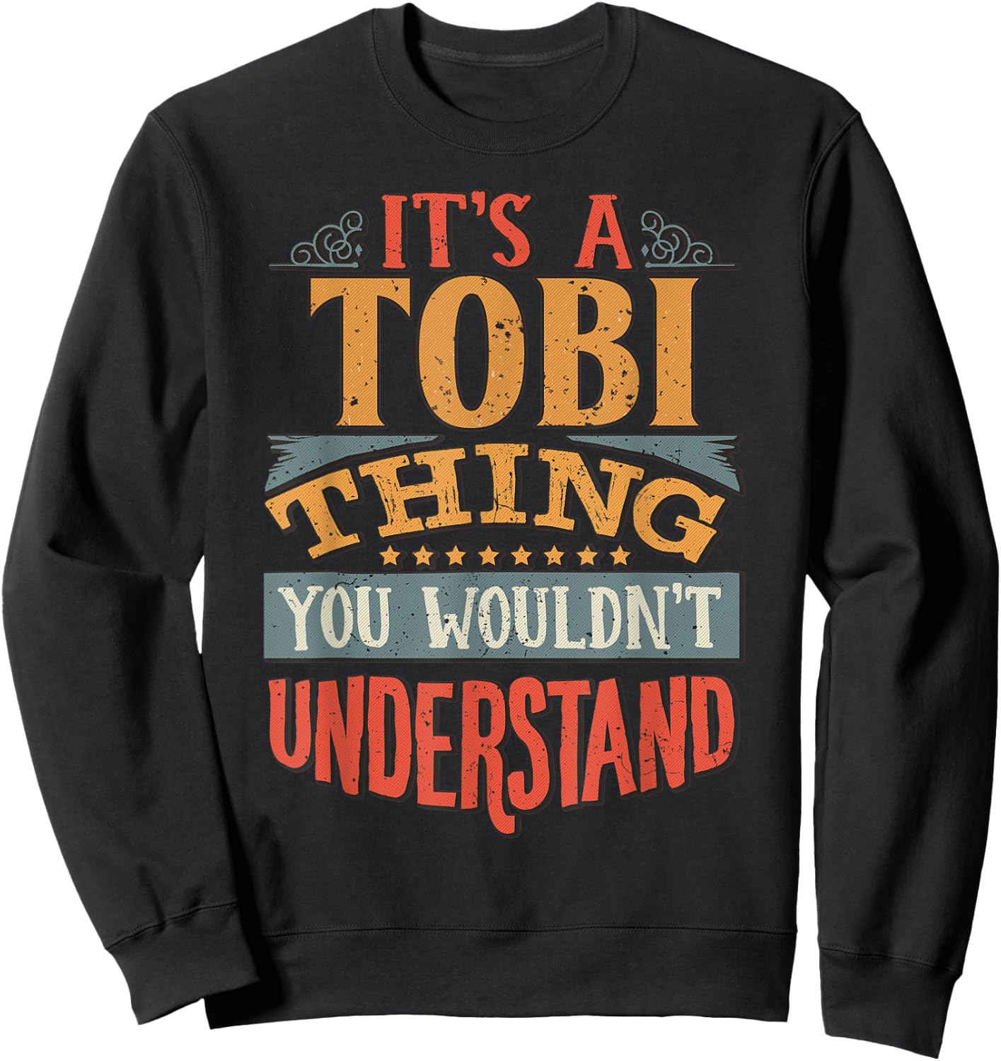 Tobi Name Sweatshirt - Sweatshirt | Black