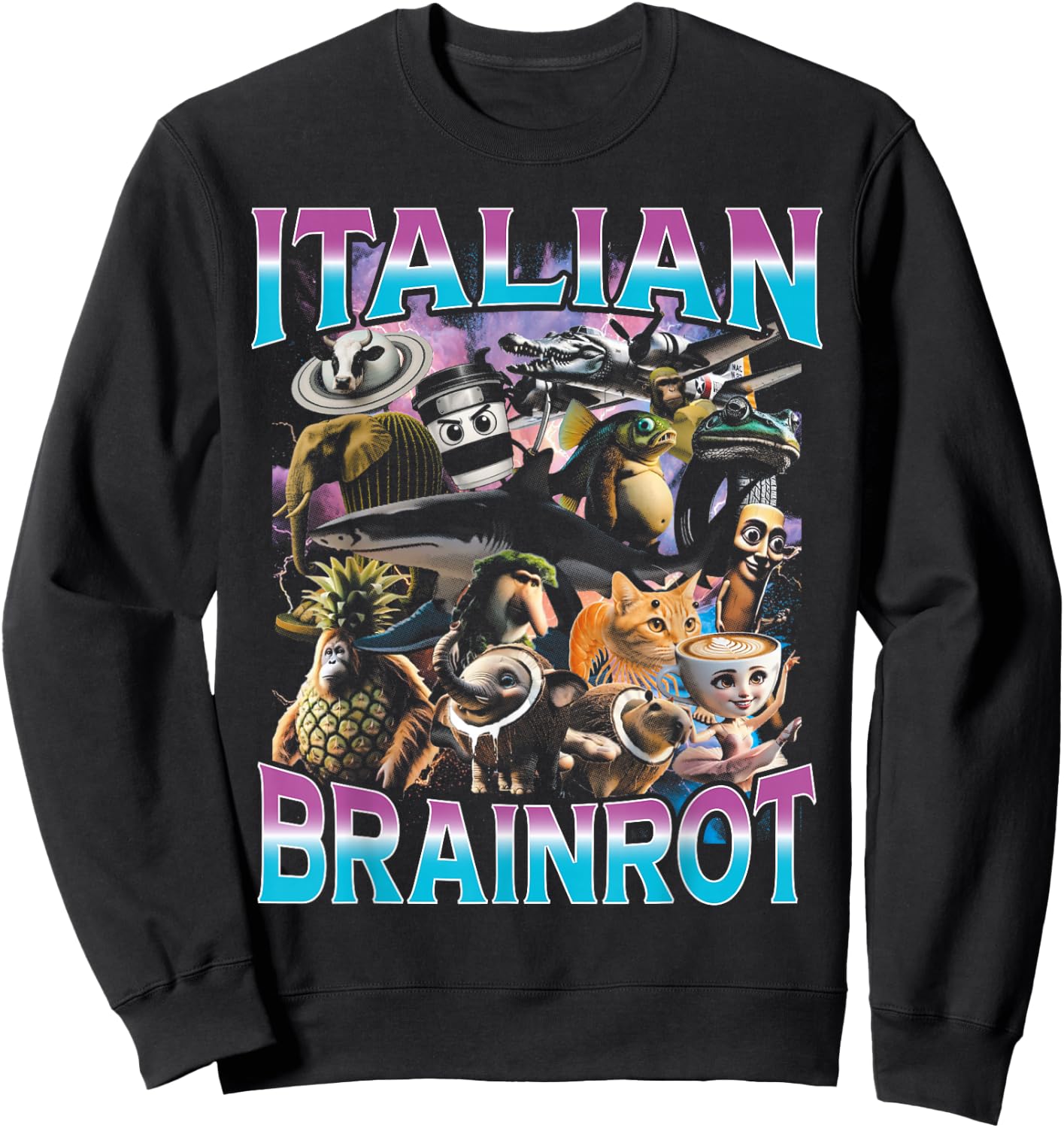 Bootleg Y2K Sweatshirt - Sweatshirt | Black
