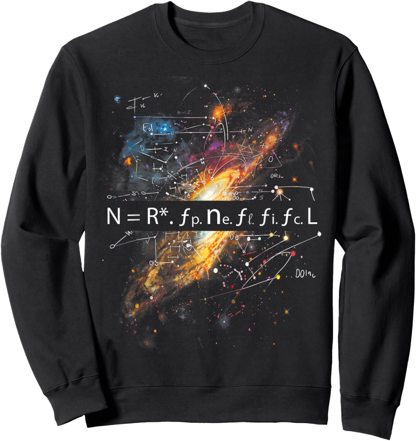 Drake Equation Estimation of Alien Civilizations Sweatshirt - Sweatshirt | Black