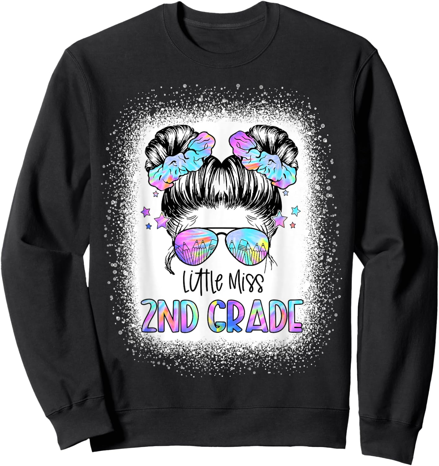 Little Miss 2nd Grade First Day Of School Second Grade Girls Sweatshirt - Sweatshirt | Black