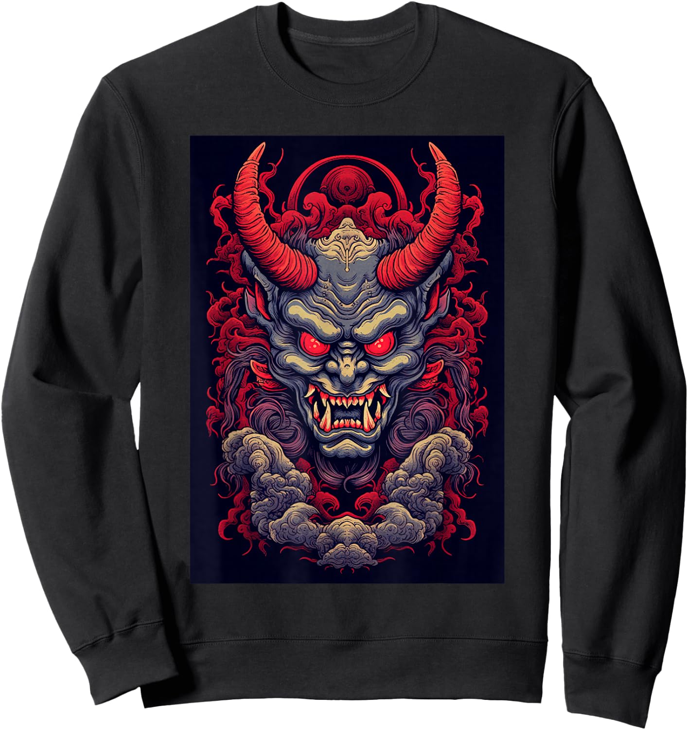 Oni Dämon Japanischer Teufel Sweatshirt - Sweatshirt | Black