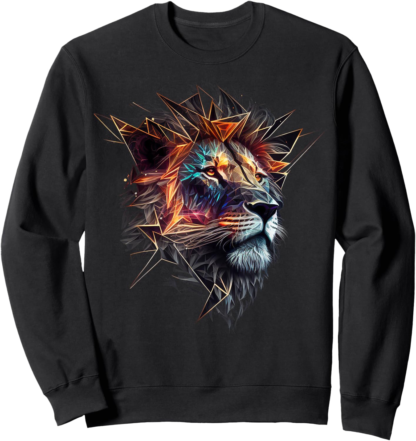 Löwe Tierliebhaber Motiv Tier Zoo Druck Löwe Sweatshirt - Sweatshirt | Black