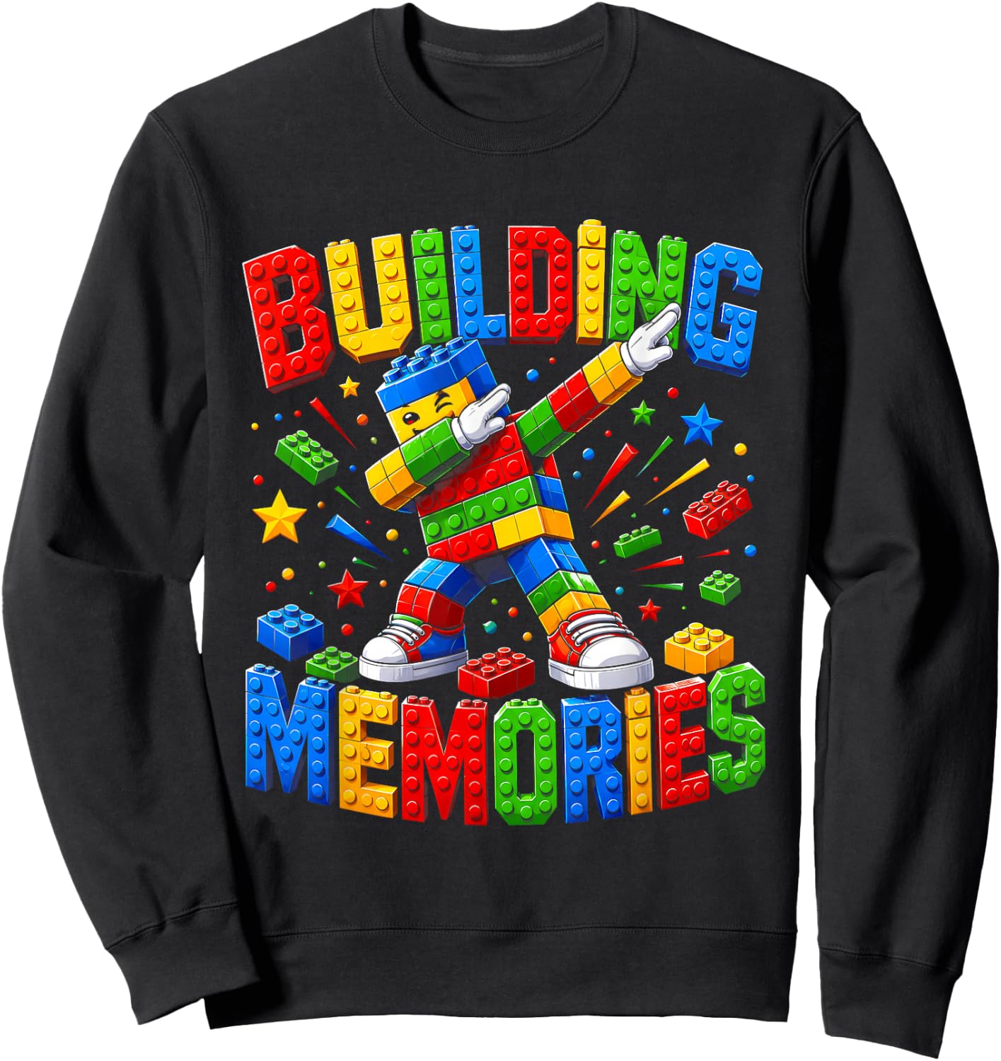 Building Memories Master Builder Dabbing Bricks Toys Blocks Sweatshirt - Sweatshirt | Black