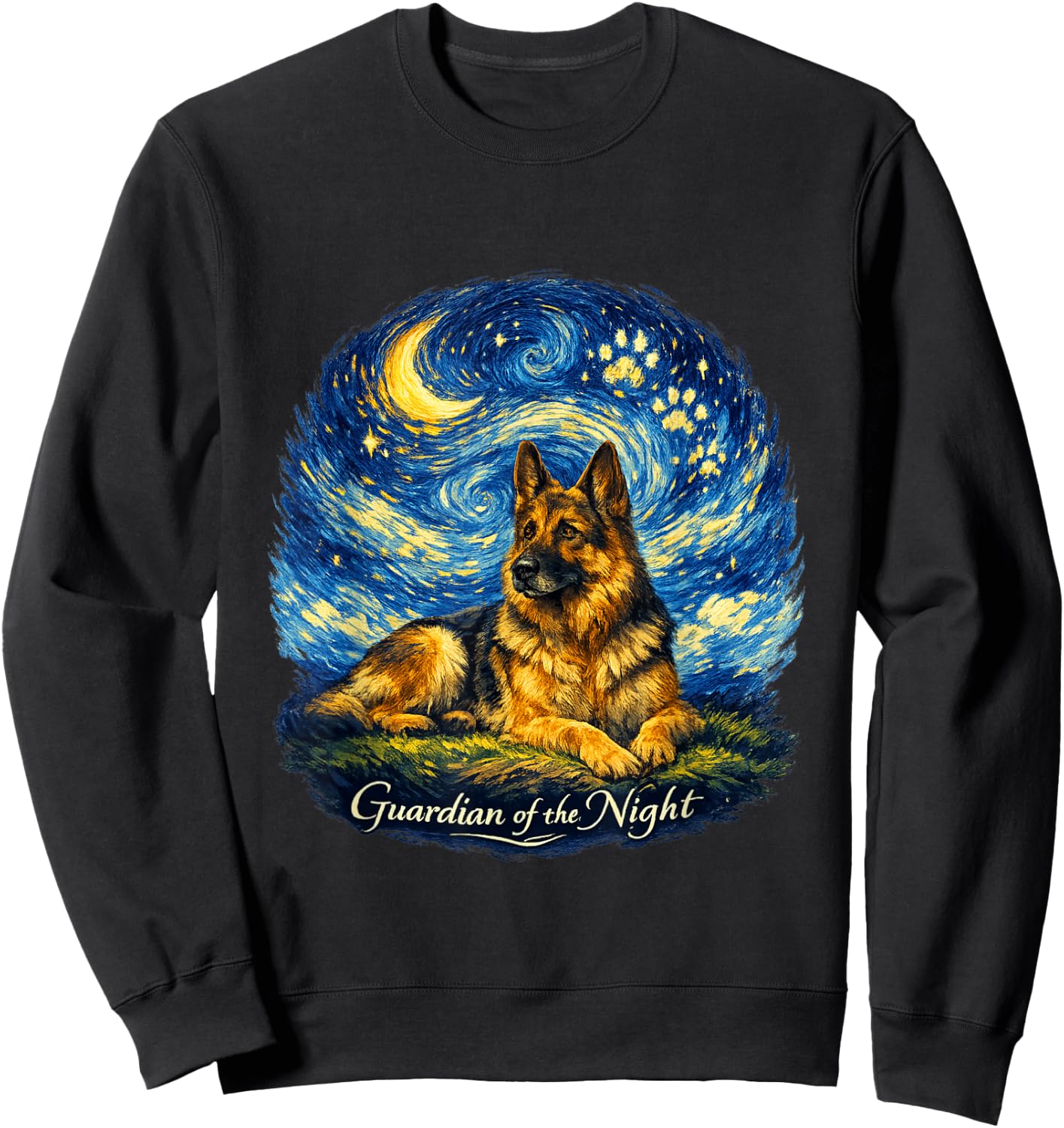 Starry Sky German Shepherd - German Shepherd Owner Sweatshirt - Sweatshirt | Black