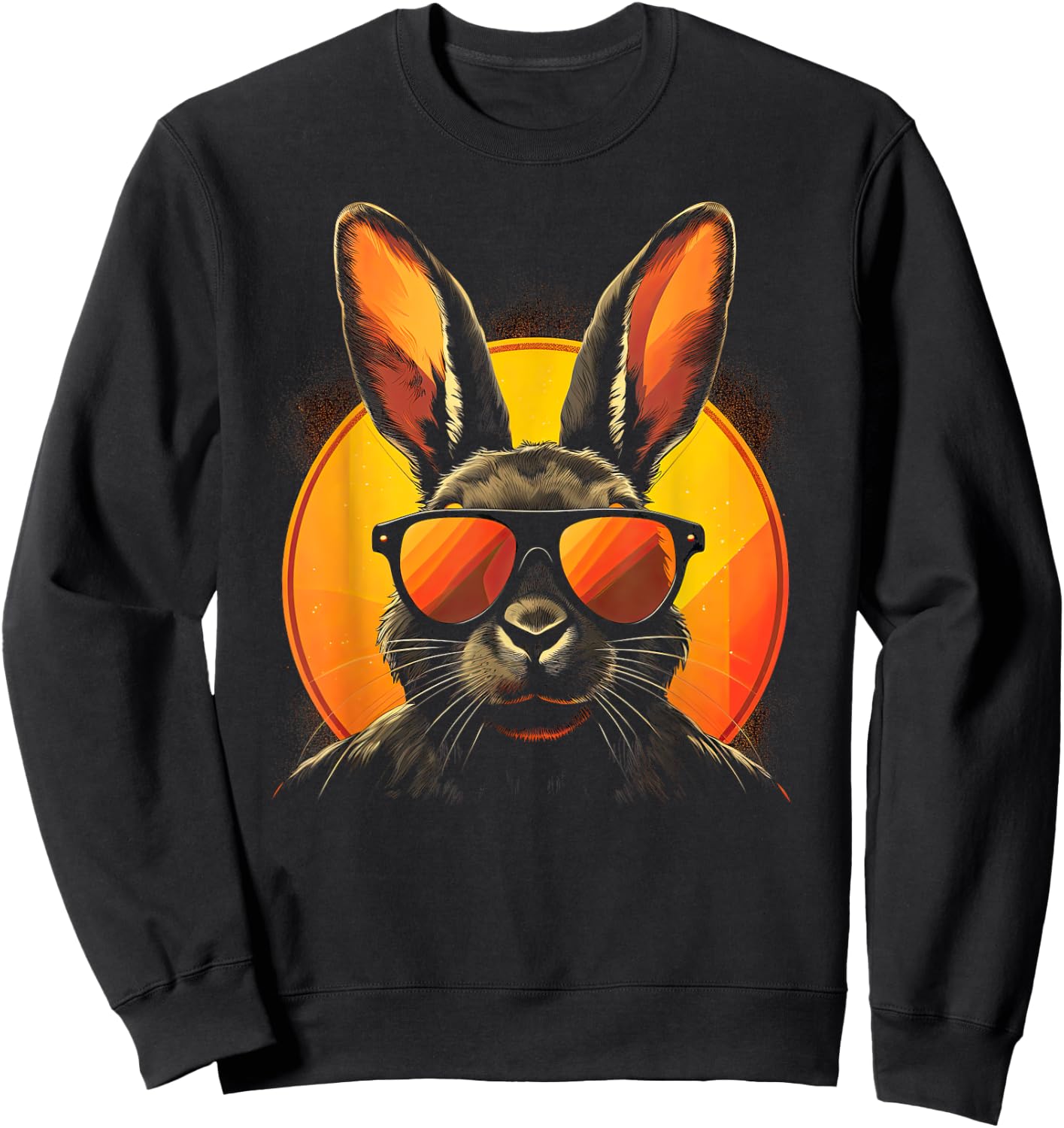 Cooler Haase Bunny mit Sonnenbrille Ostern Sweatshirt - Sweatshirt | Black