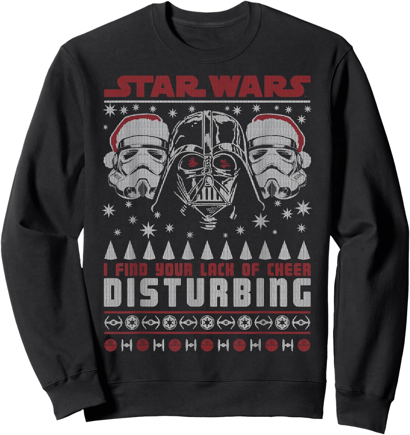 Star Wars Darth Vader Lack Of Cheer Ugly Christmas Sweatshirt - Sweatshirt | Black