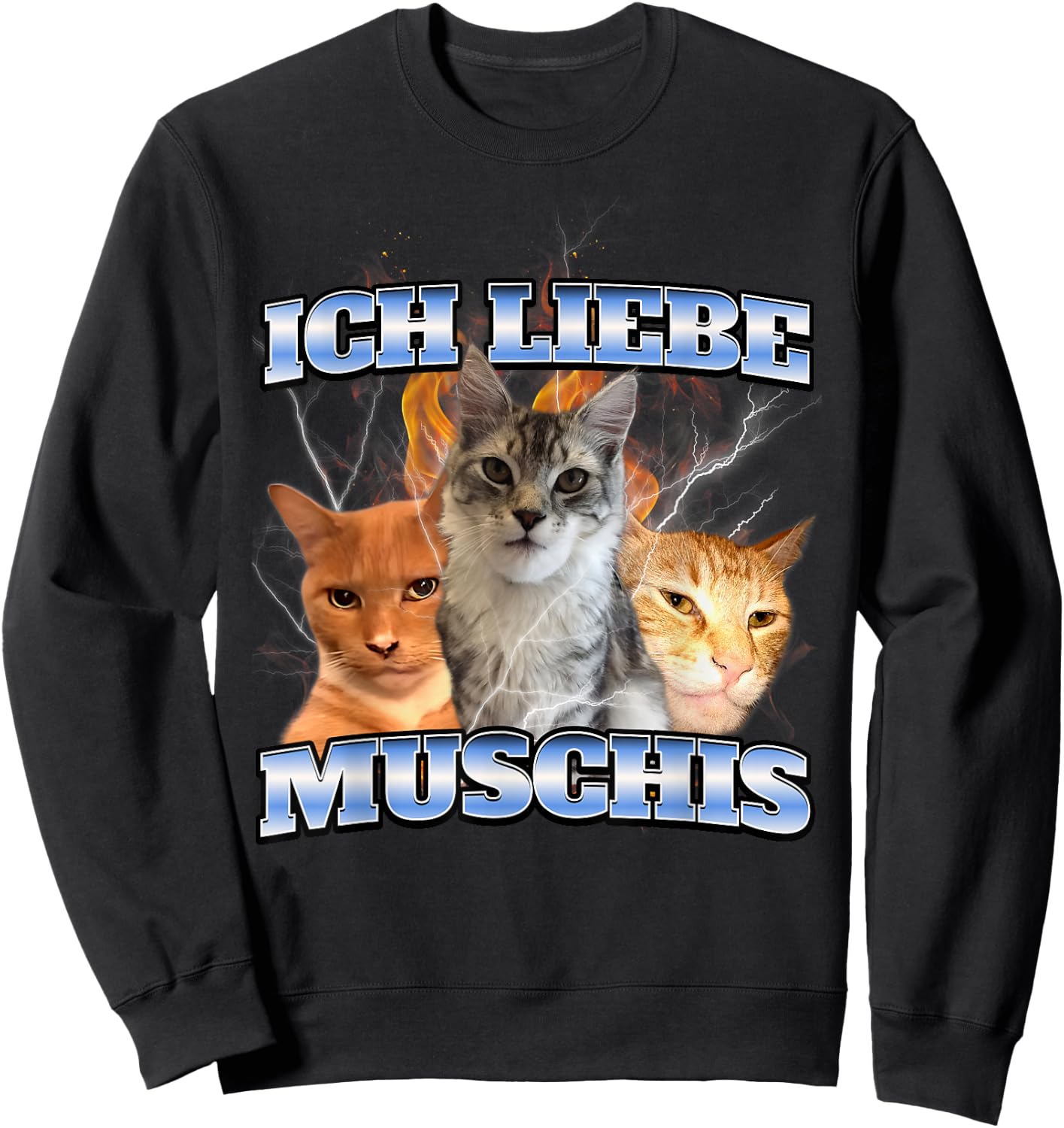 Ich liebe Muschis Sweatshirt - Sweatshirt | Black